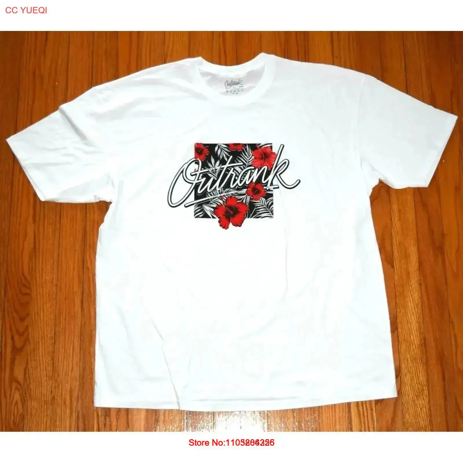Streetwear Brand Flower - T-shirt bianca da uomo OutRank Brand
