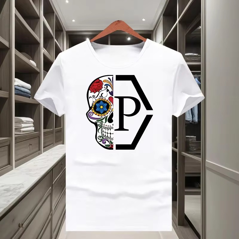 Streetwear Brand Flower - T-Shirt Classica di Tendenza con Mezzo