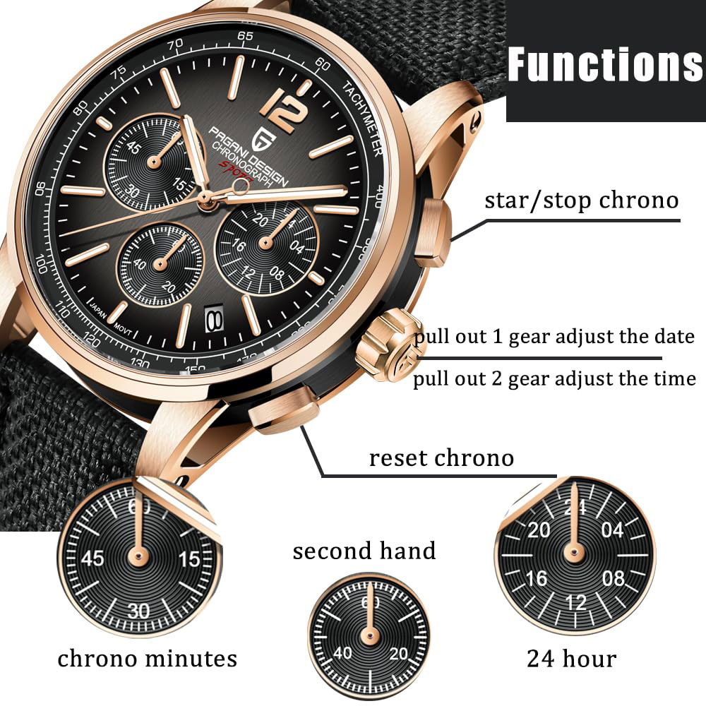 Streetwear Brand Luxury - PAGANI DESIGN Nuovo orologio da uomo