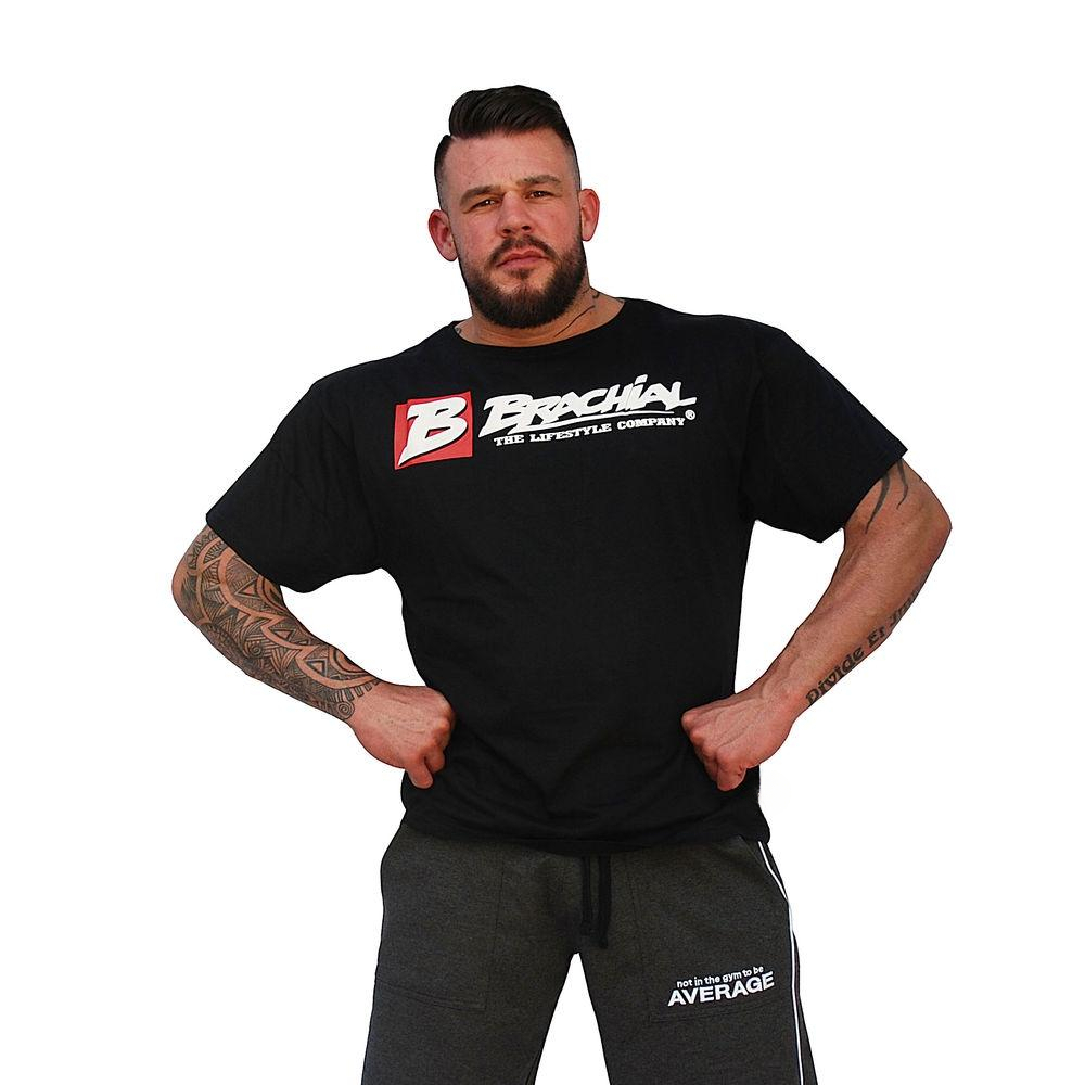 Streetwear Gym Brand - T-shirt Nera Stile White Brachial GYM