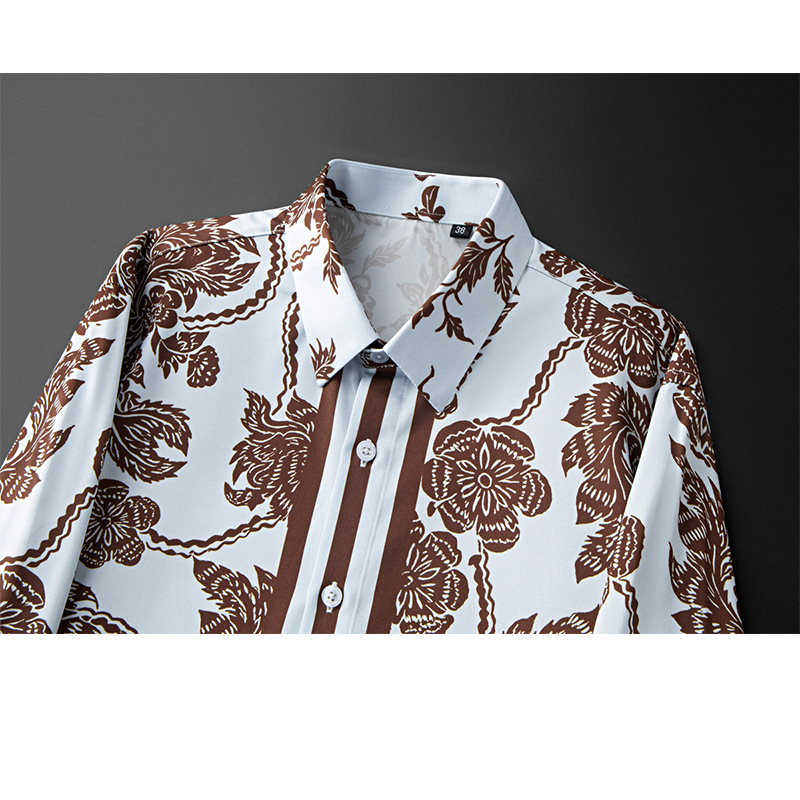 Camicia da uomo stampata con f - Streetwear Brand Flower recensione e prezzo