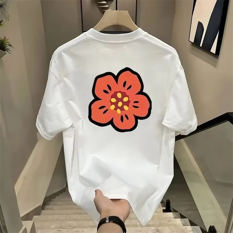 T-shirt in cotone con stampa f - Streetwear Brand Flower recensione e prezzo