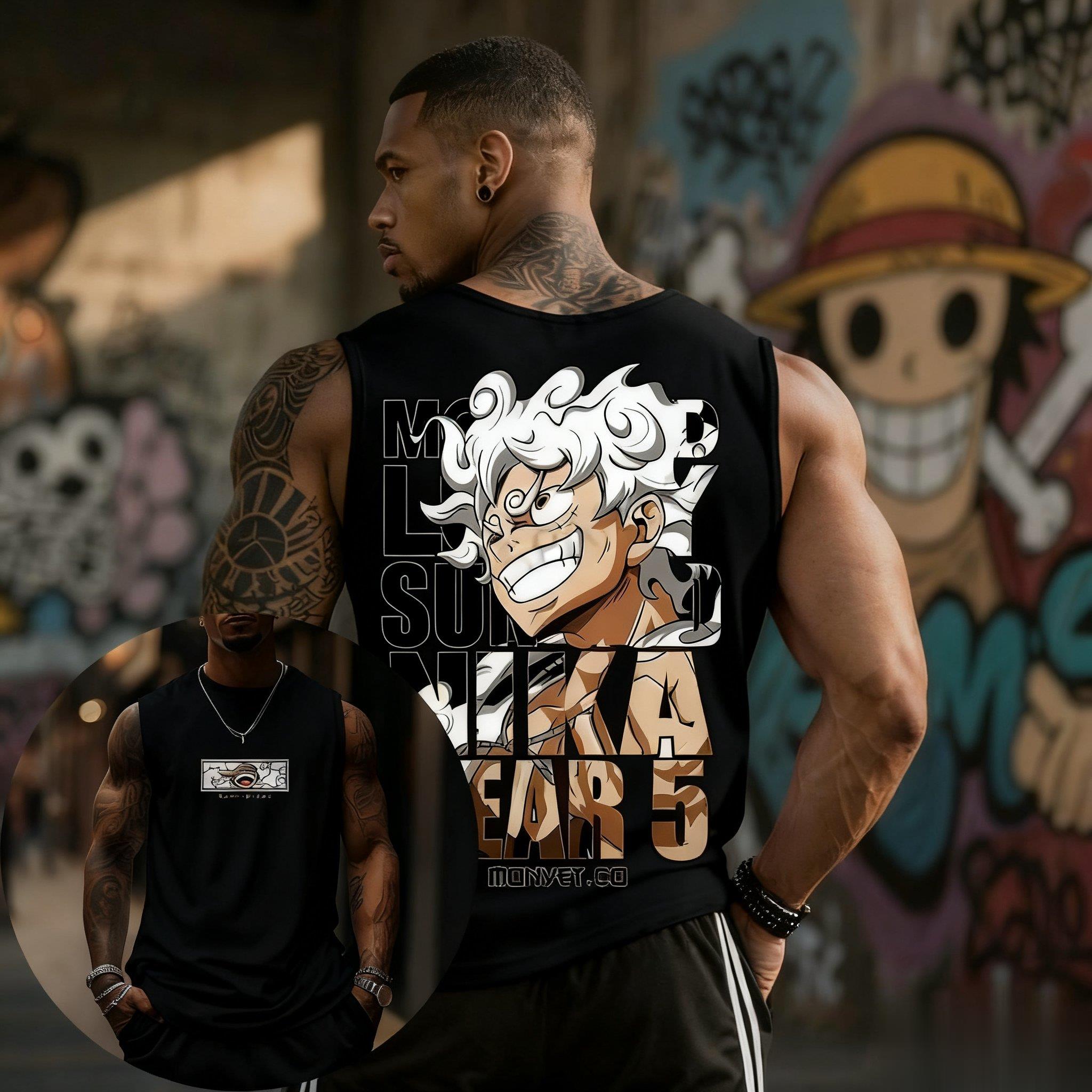One Piece Rufy Gear 5 Canotta  - Streetwear Gym Brand recensione e prezzo